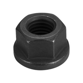 sourcing map M14 Flange Hex Nut, Grade 12.9 Carbon Steel Black Oxide Finished Hex Flange Nut for Machinery