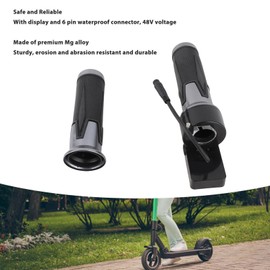 SPYMINNPOO Electric Scooter Throttle Grip, 48V Mg Alloy Twists Throttle Handle with Display 6 Pin Connector for Sealup Electric Scooters