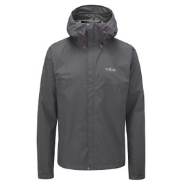 Rab Men's Downpour Eco Waterproof Breathable Jacket for Hiking & Climbing - Graphene - X-Large