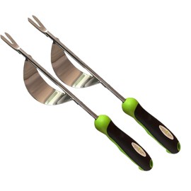 Garden Guru Dandelion Weeder Tool with Ergonomic Handle - Stainless Steel Weed Puller for Planting, Weeding, Flower and Vegetable Care in Lawn Garden Yard | Rust Resistant (Fulcrum 2 Pack)