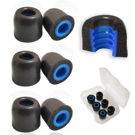 Luckvan Small Earbuds Tips Memory Foam Tips Replacement Ear Tips Fit 5mm-7mm Anti-Slip Isolation Noise Replacement Earbuds Tips for in-Ear Earphones with Storage Box