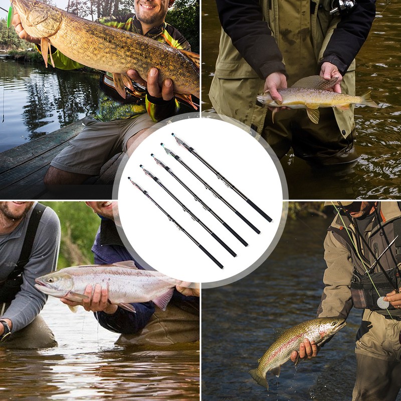 2.7m/3.6m/4.5m/5.4m/6.3m Telescopic Fishing Rod Carbon Fiber Fishing Rod