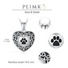 PEIMKO 925 Sterling Silver Dog Paw Locket Necklace, Cat Paw