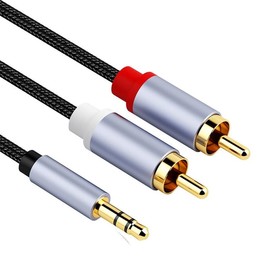 Unifizz 3.5mm to RCA Cable, 20FT RCA Male to Aux Audio Adapter HiFi Sound Headphone Jack Adapter Metal Shell RCA Y Splitter RCA Auxiliary Cord 1/8" to RCA Connector for Phone Speaker MP3 Tablet HDTV
