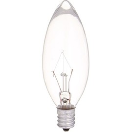 Westinghouse 0368100, 15 Watt, 130 Volt Clear Incand B9.5 Light Bulb, 2500 Hour 100 Lumen