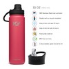 Insulated Water Bottle With Straw, Stainless Steel Double Walled Vacume