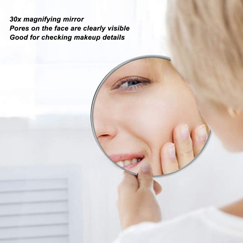 30X Magnifying Mirror Signal Sided 6 Inch Magnified Mirror with