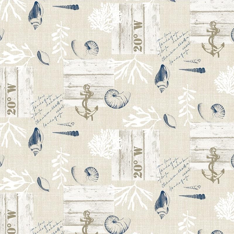 Martina Home Narcea Blue Oilcloth Tablecloth 100 x 140 cm