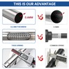 BRIOFOX Industrial Shower Curtain Rod - Never Rust Non-Slip 43-72