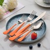 Onlycooker 20-Piece Orange Silverware Set 18/0 Stainless Steel Flatware Orange