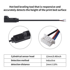 BCZAMD 3D Printer Accessories - SV08 Replacement Part: Clone Car Bed Leveling Pinda Probe Proximity Switch for Leveling Heated Bed