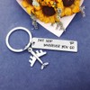 Wherever You Go Keychain Traveling Keychain Airplane Fly Safe Key