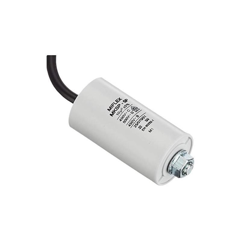 Miflex motor start-up capacitor 10 μF, 450 V, 35 mm