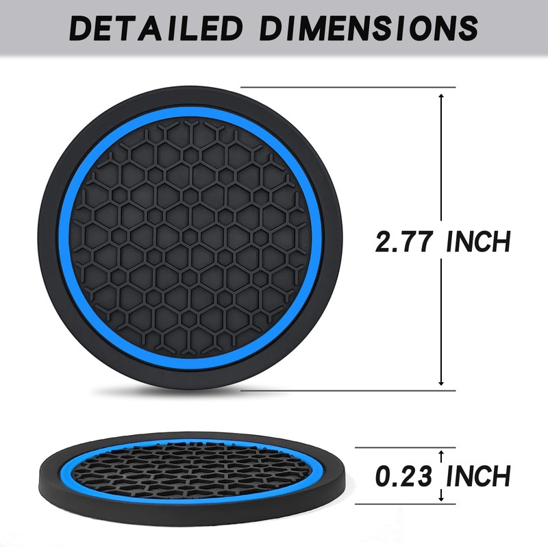 Auprite Car Cup Coasters, 2 Pack 2.77 Inch Universal Auto