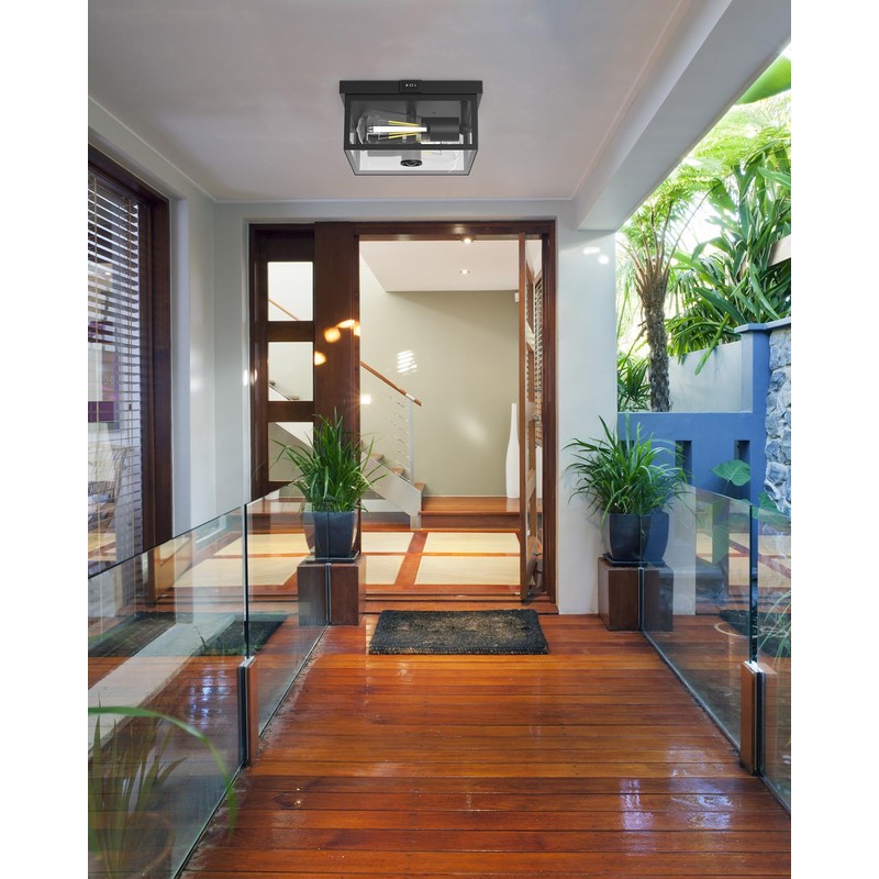 Craftersmark Outdoor Ceiling Light with Motion Sensor, Flush Mount Porch