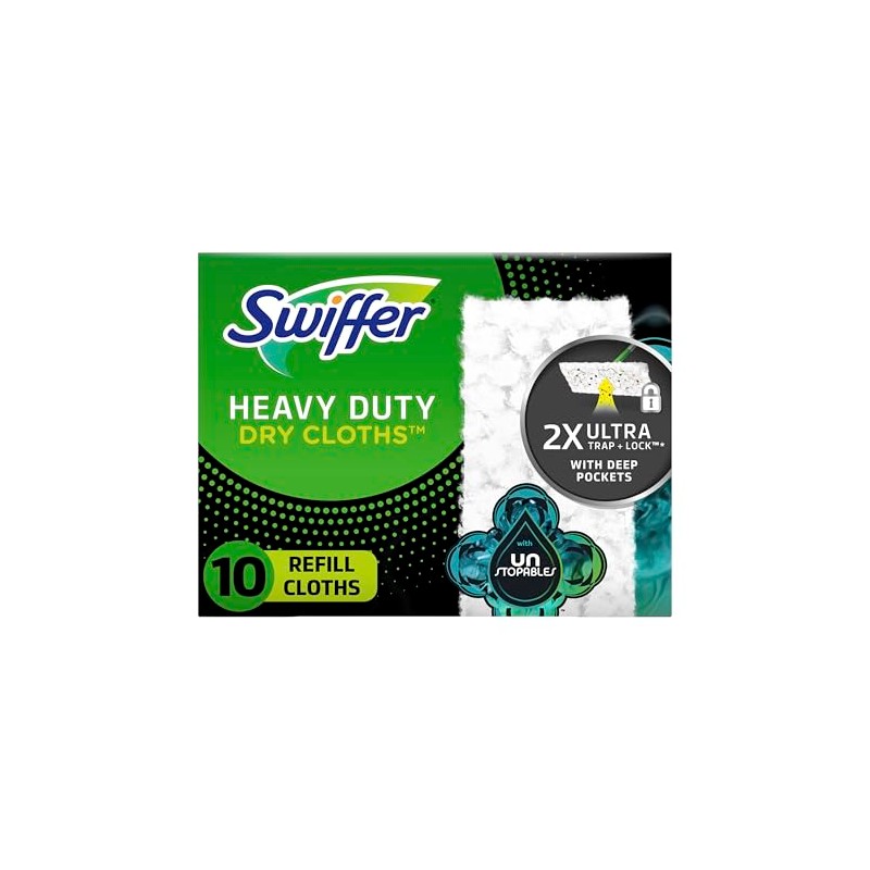 Swiffer Sweeper Heavy Duty Dry Multi-Surface Cloth Refills for Floor
