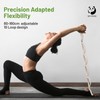 Slim Panda Stretching Strap with Loops, Non-Elastic Yoga Strap for