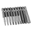 Mesee 10 Pieces 50mm Inner Hex Head Magnetic Screwdriver Bits,
