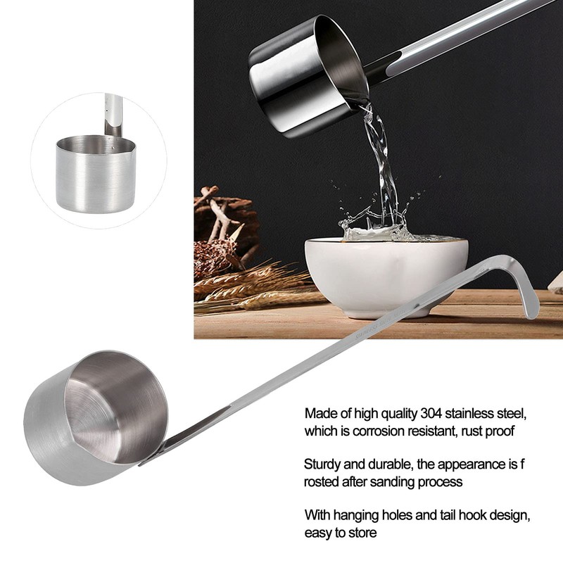 Wine Ladle, Stainless Steel Spoon Wine Dipper Long Handle Pouring