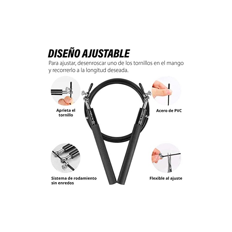 Altera Cuerda para Saltar de Aluminio Ajustable
