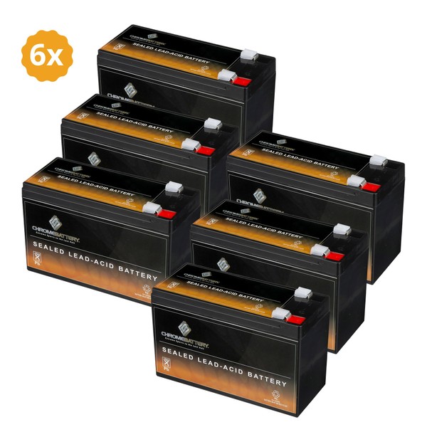 12V 9AH Rechargeable SLA Battery CP1290 6-DW-9 HR9-12 PS-1290F2 Replaces 12V 7ah or 12V 8ah (6 Pack)
