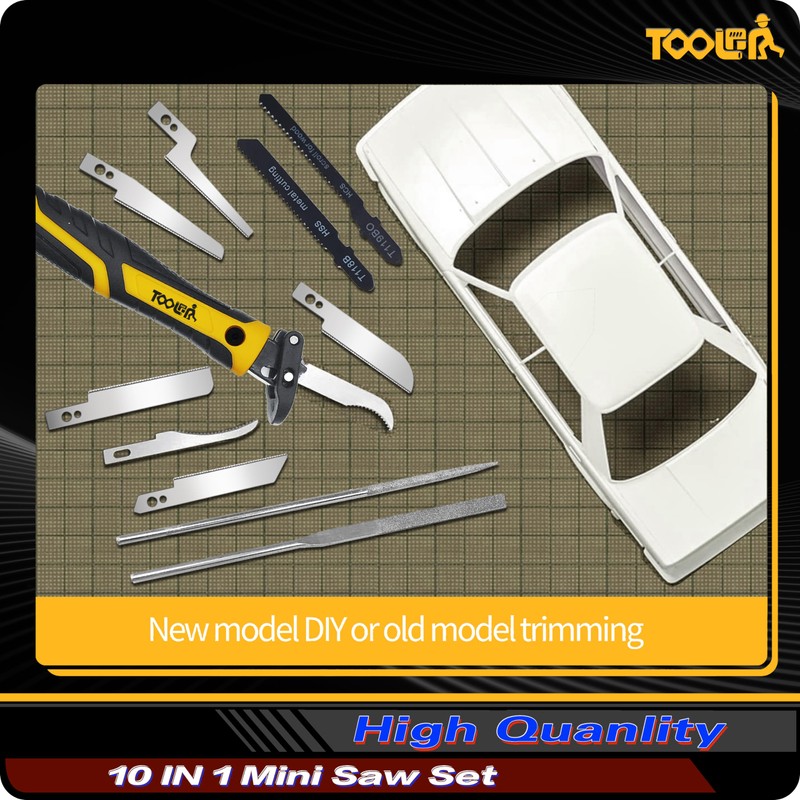 TOOLAN: 10-In-1 Model Craft Hand Saw & File Set. DIY