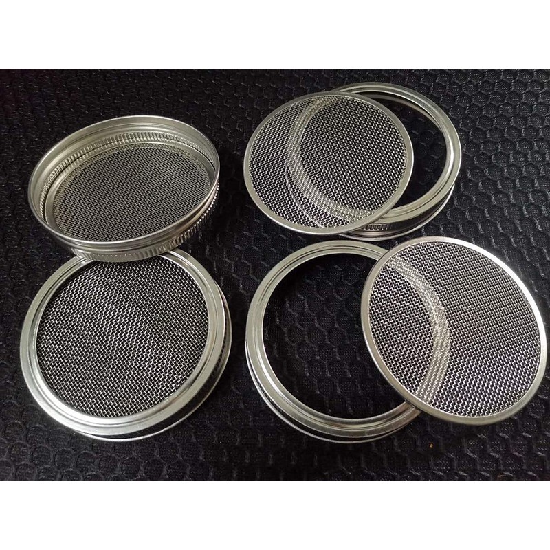 4 Pack Strainer Mesh Lids 316 Stainless Steel WIDE MOUTH