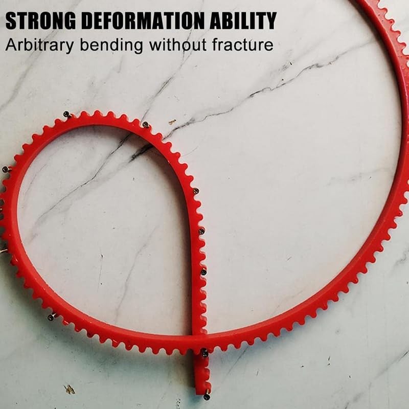 Woodworking Profiling Strip with Gear-Driven Chain - 1.98m Flexible Polymer