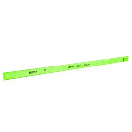 Mayes 10744 Polystyrene Level Ruler 48", Precision Measuring and Leveling Tool, Plumb and Level Vials with SAE and Center-Finding Scale, for Framing, Hanging, 4ft Level Made in the USA