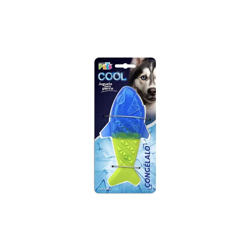 Fancy Pets Juguete Pez Congelable para Perros, Masticable y Refrescante,