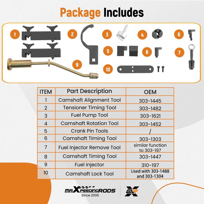 maXpeedingrods Engine Camshaft Alignment Timing Tool Kit for Land Rover
