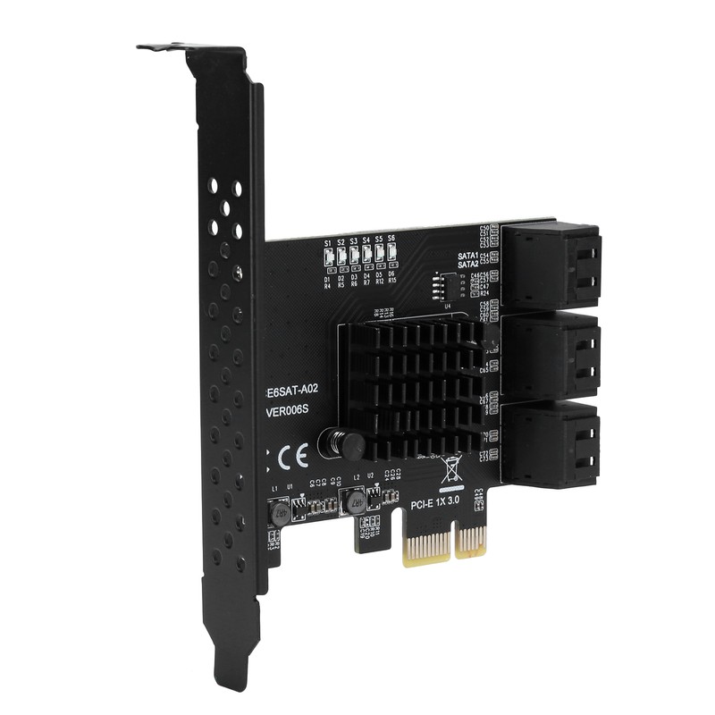 Expansion Card PCIE to 6Port SATA3.0 Hard Disk 6G ASM1166
