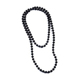 Mytoptrendz® Long Black Rope String Bead Necklace