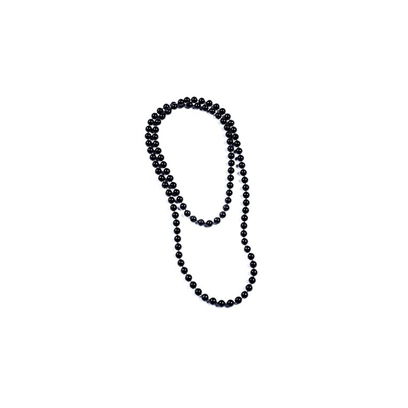 Mytoptrendz® Long Black Rope String Bead Necklace