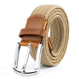 Macoking Belt, Men's, Casual, Rubber Belt, Large Size, Gentlemen's Belt, Golf, No Holes, For Business, Baseball, Students, Boys, Stretchable Belt, Brand, Mesh Belt, Braid, Lightweight, Father's Day,