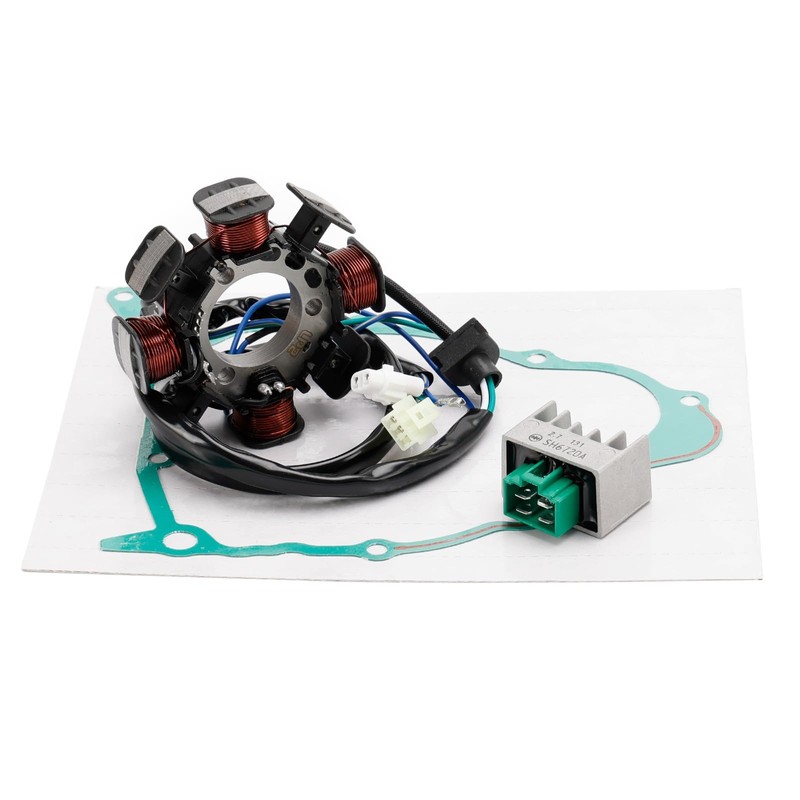 Artudatech Magneto Stator + Voltage Rectifier + Gasket Fit For