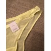 Auden Women's Size Large Yellow See Through Lace Cheeky Underwear