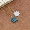 FILIPINO SUN JADE PENDANT - Jade Color: Bluewater, Finish: Sterling