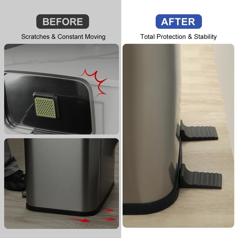LANMU Trash Can Wall Protector and Stop Moving Backward, 4