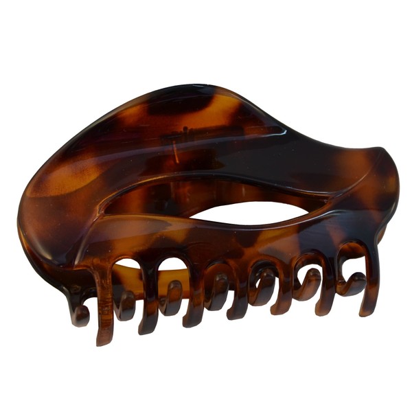 Parcelona French Swift Savana Shell Brown Celluloid Acetate Jaw Hair