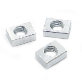 Zinc Plated Steel Rectangular Nuts - 5-50pcs Thin Square Nuts for M3 M4 M5 M6 M8 - Mechanical Equipment Fasteners for Aluminum Profiles(M4x6x8x2 10pcs)