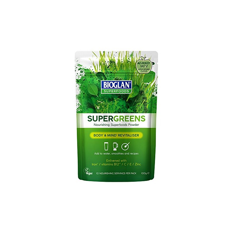 Bioglan Superfoods SuperGreens | Vitamin B12 | Vitamin C &