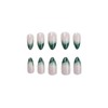 SINHOT Almond Press on Nails Medium - Dark Green Gradient