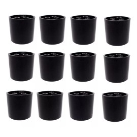 Herrajes Guerrero Pata De Plástico Para Sala Muebles 5 Cm Negro Pack 12 Piezas