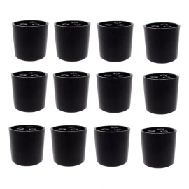 Herrajes Guerrero Pata De Plástico Para Sala Muebles 5 Cm Negro Pack 12 Piezas