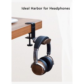 Headset Holder, Headphone Stand, Headphone Holder, Headphone Wall Mount for Audio, Studio and PC Gaming Headphones (Walnut-B)