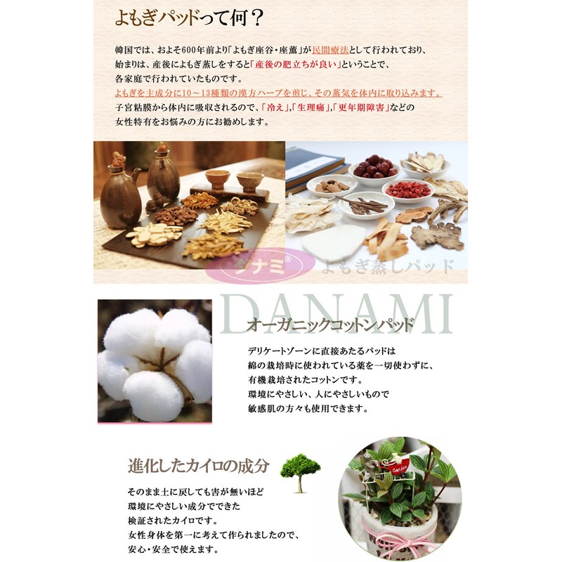 Danami Steaming Mugwort Pad (DANAMI) 20 Pad, Genuine = Organic