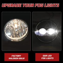 BUNKER INDUST LED Fog Lights for 2007-2013 GMC Sierra 1500/2007-2014 Sierra 2500HD 3500HD,Bumper Driving Fog Lamp Kit Replacement Foglight