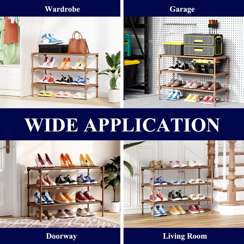 Kitsure Shoe Rack - Premium Non-Woven Shoe Rack Shelf, Shoe