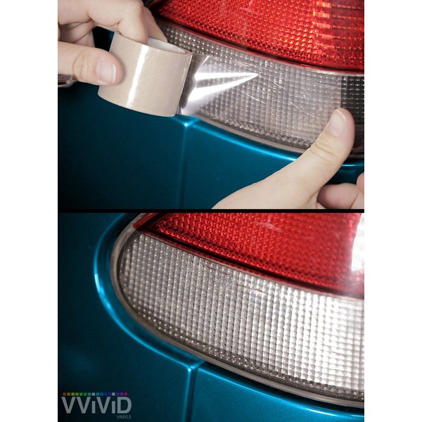 VViViD Headlight & Taillight Adhesive Repair Tape Red and Transparent 2-Roll Pack (1.8" x 7ft)